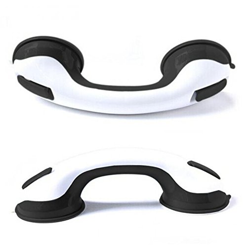 Haltegriff mit Saugnäpfen,, tragbar Unterstützung Grip Haltegriff, Sicherer Starke Sucker Helping Griff Hand Grip Handlauf für Kinder Alte Menschen halten Balance Schlafzimmer Badezimmer Zubehör – Schwarz - 6