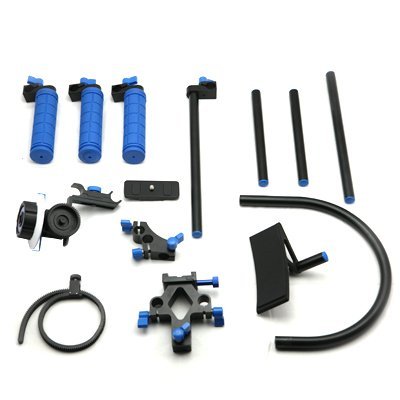 CamSmart   Universal film vid  o professionnel DSLR Kit cam  ra CAGE RIG   Top Handle   15mm en aluminium tige bloque plaque   Follow Focus   Matte Box pour DSLR DV cam  scope comme le Canon 500D 550 60 D 50 D 40 D 5D  5D 2 5 3 1Ds  Nikon D700 D300 D90 D7000 D5000 D3100 D3000  Fuji  Olympus  Pentax SLR DSLR et ainsi de suite  CAGE SET F 