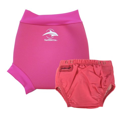 Konfidence Swim Nappy and Neo AquaNappy Pink Medium - 6 to 9 Months
