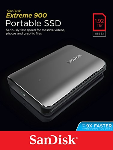 SanDisk Extreme 900 1.92 TB Portable Solid State Drive SSD up to 850 MB/s