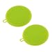 Produktbild Fenteer 2 pcs Multifunktion Silikonschwamm Küchenschwamm Reinigungsschwamm, Größe: ca. 11 cm - Grün