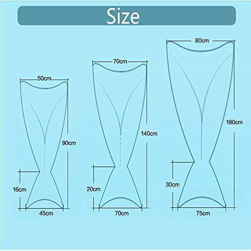 KiKi Monkey Multi-Größe handgemachte gestrickte Mermaid Schwanz-Decken-Sofa Schlafsäcke All Seasons für Erwachsene Kinder (M, DEEP RED) - 6