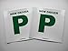 Price comparison product image PROFESSIONAL AUTOMOTIVE GRADE SELF ADHESIVE REMOVABLE VINYL BY CARVOGUE.CO.UK PAIR OF P PLATE NEW DRIVER STICKERS