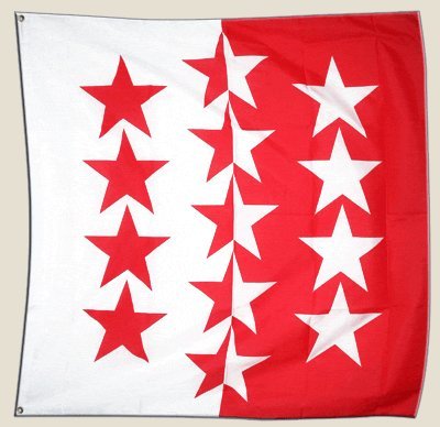 Preisvergleich Produktbild Flagge Schweiz Kanton Wallis - 90 x 90 cm [Misc.]
