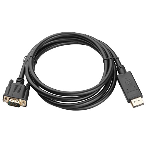 DP auf VGA, J&D Goldbeschichteter Displayport auf VGA 1080P Full HD Kabel Adapter Konverter Male to Male – 2m - 6