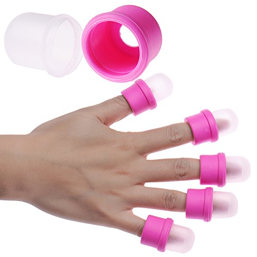 V-EWIGE 10PCS Fashion Women Nails Wearable Nail Soak Soaker Polish Remover Acrylic Gel Manicure Art Set