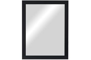 CHELY INTERMARKET MOD113 Espejo Pared Cuerpo Entero 60X80Cm Negro Espejo Decorativo Grande Espejo Largo Pared Hogar Baño Dormitorio Entrada Salón Vertical Horizontal Estilo Moderno Kit Colgado Madera