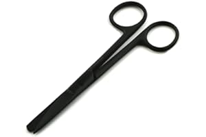 UNI TOOLS Dressing Scissors 14cm, First Aid, Vets, Pet Grooming, Nurses, Home Office Use (Sharp Blunt Str, Black)