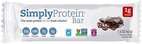 Simply Protein Bar Cocoa Coffee, 1.3-Ounce Bar (Case of 15)