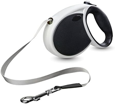 Raffaelo 5M Retractable Dog Lead Dog Leash Extendable Pet Dog Leash Slip Dog Training Leash Tape for 30KG Small, Medium and Large Dogs - Up to 90KG Tension of Black