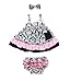 ANDI ROSE Baby Toddlers Cotton Lovely Hairband+Dress+Underpants Outfit (S(for 0-12 month), Rose)