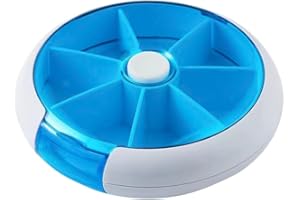 Pilulier, Pilulier Semainier, Ronde Boîte à Comprimés, pilulier rotatif, Pilulier Journalier 7 Jours, Étui à Pilule Portable, Distributeur de Pilules Médicaments