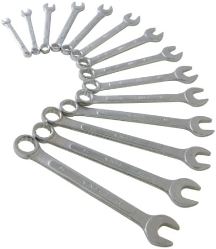 SunexTools 9715A Metric Raised Panel Combination Wrench Set, 14 Piece