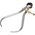 Spring Outside Caliper, Boomerang Leg Spring Caliper Divider Set with Copper Fitting, Calipers Measuring Tool for Wood Turning Lathe Projects(190mm / 7.5in)