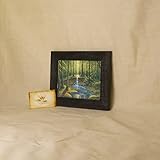 Signierter Kunstdruck im Rahmen von Fantasie Landschafts Illustration 