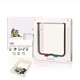 BIGWING Style-Gatera Puerta Cuadrada Automática para Gato/Perro Acceso Seguridad para Mascotas, 24,00 x 23,50 x 5,50CM, Blanco