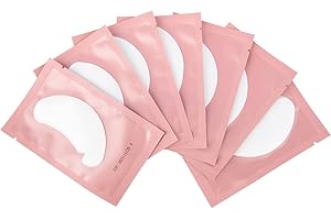 Arison Lashes Eye Gel Pads 50 Pairs Eyelash Extension Under Eye Gel Patches Lint Free Eye Patches with Smooth Front Side and Collagen Back Side Eye Pads for Individual Eyelash Extension (VCUT)