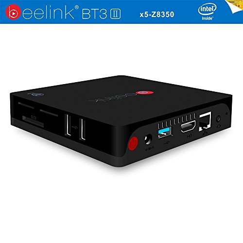 Mini-PC Desktop Beelink BT3Ⅱ 4K Intel Atom x5-Z8350 Processor 64Bit Intel HD Graphics 400 DDR3 2GB bis zu 1.92GHz ,Unterstützt Windows system and Linux system , WiFi IEEE 802.11a / b / g / n 2.4G/5.8G Ethernet 1000Mbps LAN Bluetooth BT 4.0 - 5