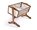 NEW POPPY'S PLAYGOUND LOLA SWINGING CRIB & FOAM MATTRESS - COUNTRY PINE & IVORY