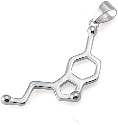 Cool Science Chemistry Molecule Necklace Copper Based,Silver Tone