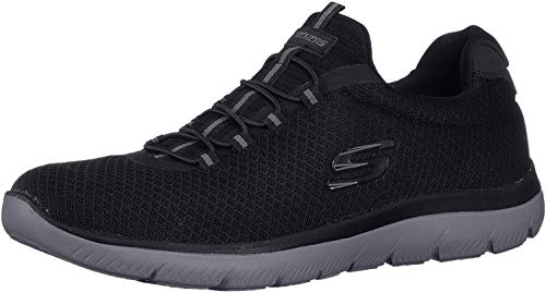 Skechers Men's Summits Trainers, Black (Black/Charcoal), 9 UK (43 EU)