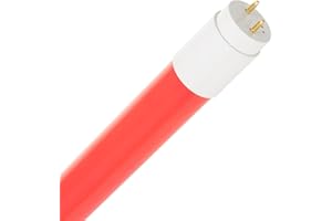 LEDKIA LIGHTING Tubo LED T8 G13 120cm PC de Colores 18W Individual Rojo