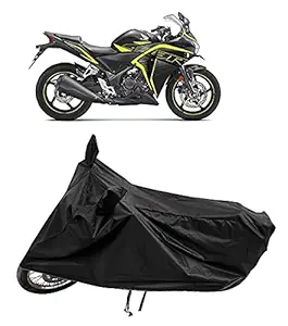 TRICWAY Bike Body Cover for Honda CBR 250R Along with Dust Proof and Water Repellent with Premium Polyester Fabric_Black