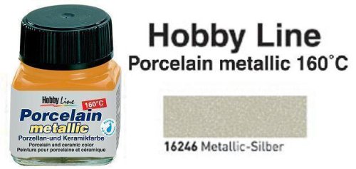Hobby Line Porzellanmalfarbe, 20ml, Silber