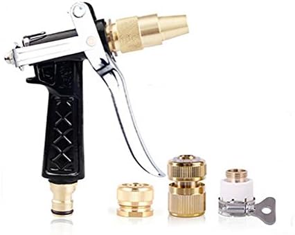 JINER GARDEN HOSE NOZZLE Heavy-Duty High-Pressure Flow Control - Equipped with Quick Connectors - Convenient Garden Watering and Car Washing