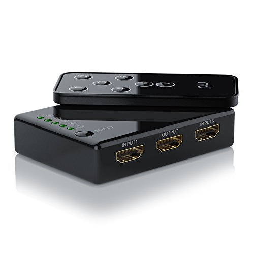 CSL – UHD HDMI Switch / 5 Port HDMI-Umschalter automatisch | 3D, CEC | 36 Bit Deep Color | Full HD 1080p / Ultra HD 2160p / Auflösung: bis 4k bei 30Hz - 2