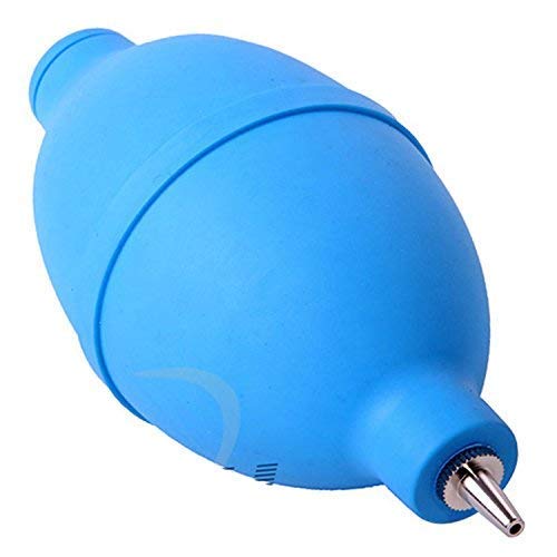 Acenix® - Pompa per la pulizia delle lenti della fotocamera, di forma ovale, in gomma, con ugello in metallo, per pulire gli obiettivi della fotocamera, la tastiera e gli orologi, colore: blu