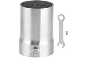 Silenciador de Tubo de Escape, ANGGREK Silenciador de Tubo de Escape Silenciador General de Motocicleta DB Killer, Válvula de Acero Inoxidable de 48 Mm