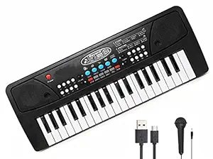 Amitasha 37 Key Electric Piano Keyboard Musical Toy,Plastic,Multicolor