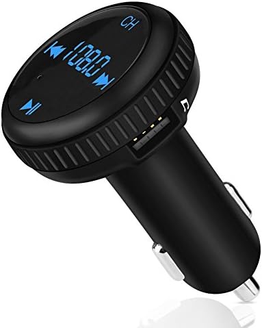 Bluetooth FM Transmitter,Wireless In-Car Stereo Radio Transmitter Adapter MP3 Player Audio ,Kit Hands Free Calling,Dual USB Ports Charge 5V/2.1A