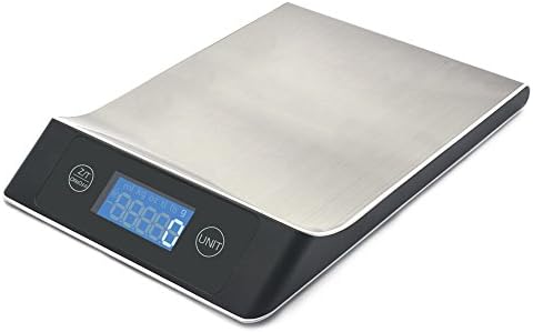 Hotloop 11lb/5kg Stainless Steel Digital Kitchen Scale, Electronic Cooking Food Scale with Touch Sensitive Buttons