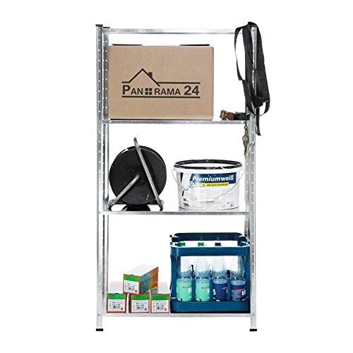 Kellerregal Lagerregal Regal Steckregal Kellerregal Werkstattregal Schwerlastregal – 4 Böden – 100kg Tragkraft – verzinkt - 2