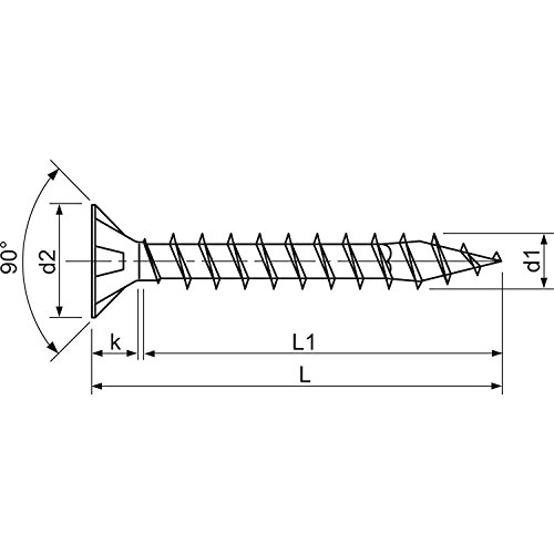 SPAX Universalschraube, 5,0 x 70 mm, 200 Stück, T-STAR plus, Senkkopf, Vollgewinde, 4CUT, WIROX A3J, 1191010500705 - 7