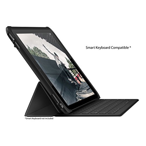 Urban Armor Gear Schutzhülle nach US-Militärstandard für Apple 9,7″ iPad Pro – schwarz [Verstärkte Ecken | Wake/Sleep | Sturzfest | Antistatisch | Standfunktion] – IPDPRO9.7-BLK - 9