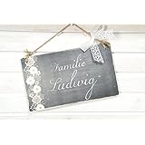 Türschild aus Holz mit Namen