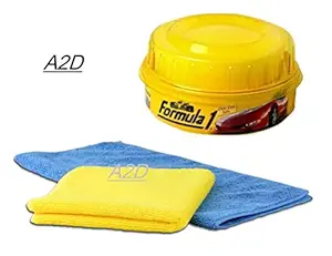 A2D Combo of 2 Microfiber Clothes Formula 1 Polish 230gm for Cars