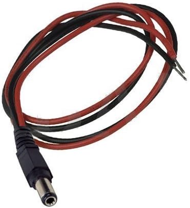 12 V DC Câble ploMB mâle 2,1 mm 10 cm facile à installer-Câble de vidéosurveillance Passage conforme