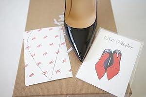 FABRI-CUT Sole Sticker - Crystal Clear Sole Protector Compatible with Christian Louboutin Heels, Red Heel Protectors