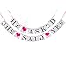 Produktbild jijAcraft He Asked She Said Yes Schöne Hochzeit Bunting Banner, Wedding Wimpel Girlande Süße Bunting Wimpelkette Farbenfroh Wimpeln Deko für Hochzeit Photo Booth Props, Bridal Shower,Draußen Hochzeit