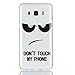 Produktbild Samsung Galaxy J7 2016 / J710 Hülle, Chreey [Gemalt Relief] Schutzhülle Ultra Dünn Slim Fit Transparent Kratzfest Weich TPU Silikon Case Handyhülle Klar Durchsichtig Backcover [Don't touch my phone]