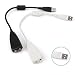 Produktbild OYOTRIC USB Externe Soundkarte f¨¹r Windows und Mac. External Sound Card Stereo Adapter for Windows und Mac. Plug and play. Keine Treiber erforderlich External USB 2.0 Virtual 7.1 Channel CH 3D Audio Sound Card Converter Adapter Audio Headset Microphone Jack Converter