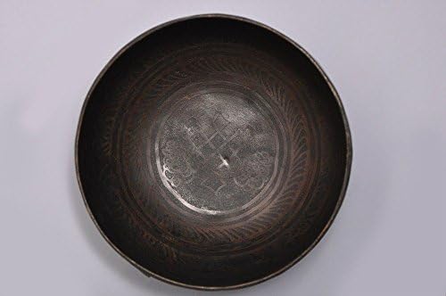 6 Inches Hand Hammered Painted Tibetan Meditation Singing Bowl with Striker - From Nepal