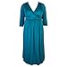 Heavenly Bump Maternity 3/4 Sleeve Wrap Dress - Teal 14 Teal