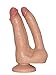 Produktbild Heroes - Realistischer Doppeldildo 6 Inch, natur, starker Saugfuß