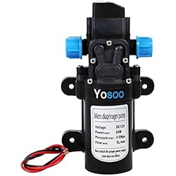 Yosoo - Bomba de agua automática de alta presión para camper, caravana, barco, jardíno camión, CC 12 V, 60 W, 115 PSI, 5 l/m