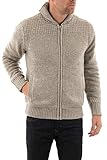  Schott NYC Plfact1 Full Zipped Sweater, Chaqueta Punto para Hombre, Beige, Medium